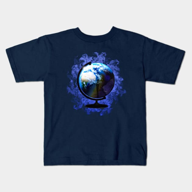 Solitary planet Kids T-Shirt by Sinmara